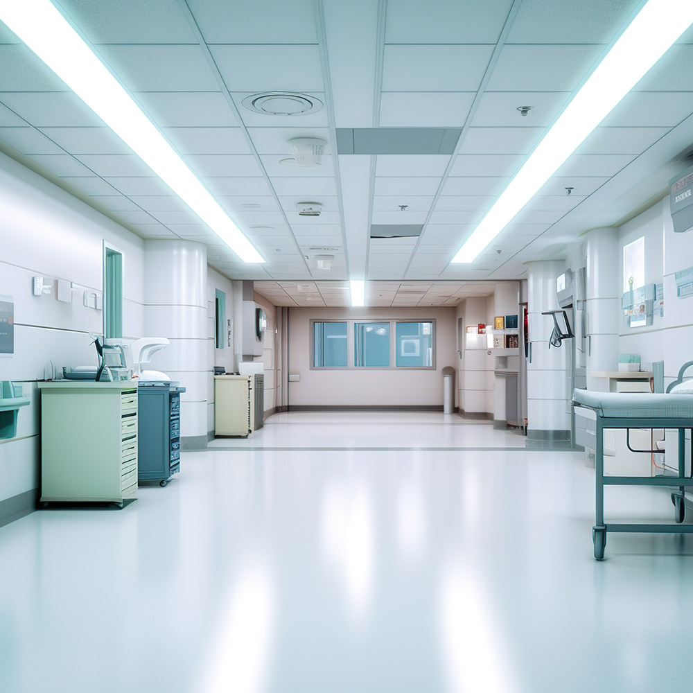 Corredor de hospital moderno